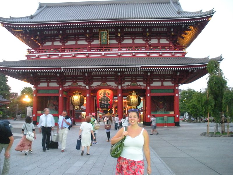 me in front of Senso-ji Temple in Asakusa