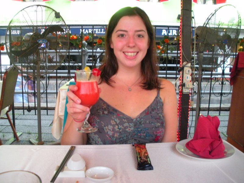 drinking a Singapore Sling...in Singapore