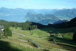 Dragon Speed Luge Ride, Mt. Pilatus (check out the view below!!)