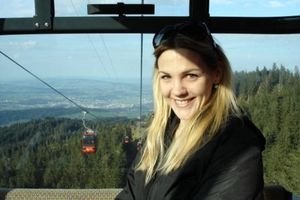 Our ride down the mountain in the gondola