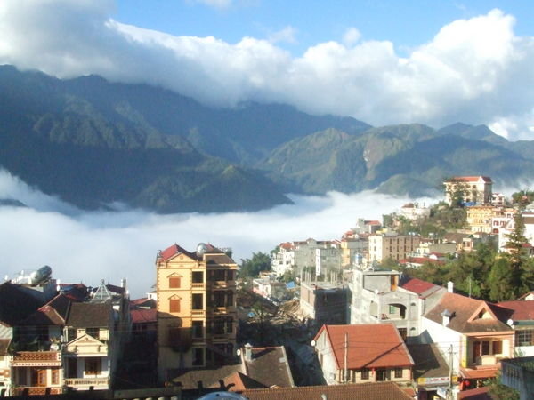 View from our hotel room in Sapa