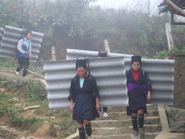 The Hmong Hill Tribe women at work - hard as nails