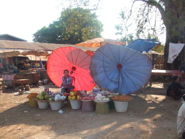 Market seller - Don Det, Laos