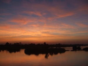 Beautiful Sunset from our balcony - Don Det, Laos