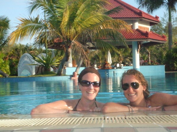 By the pool in Sihanoukville