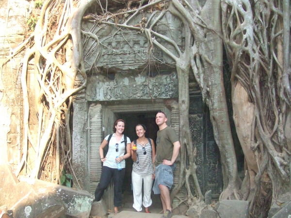Big tree and temple door - possibly the most photographed tree at Angkor