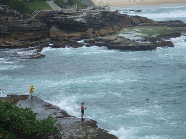 Fishermen at sea - Bondi Beach, Sydney