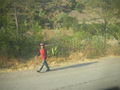 A small town local Peruvian kid going to school