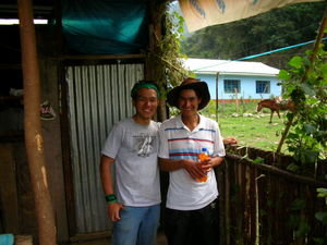 With the horseman Raúl
