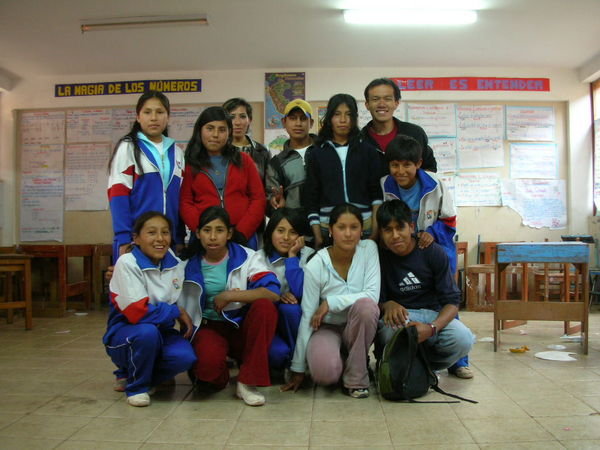 some students at the school where I volunteered