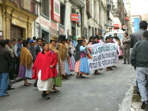 A protest in La Paz