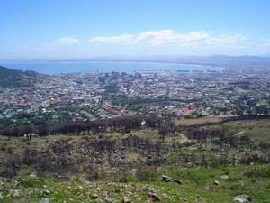 View of the city from Table mountain