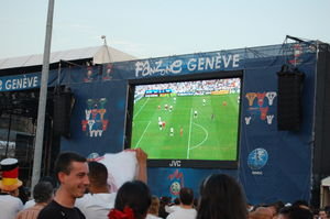 Screen during Turkey/Spain Game
