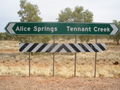 Road sign to Alice