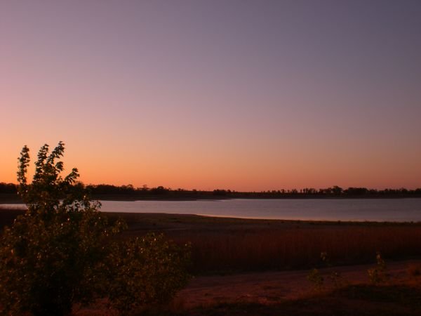 Sunset on Menindee lakes