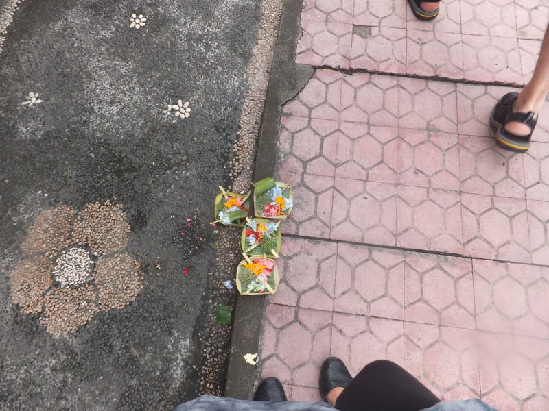 Offering on Footpath