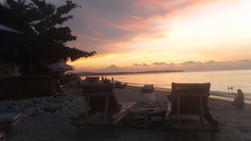 Watching Sunset from gili Air