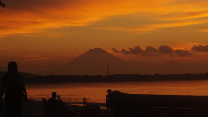Bali Volcano at Sunet