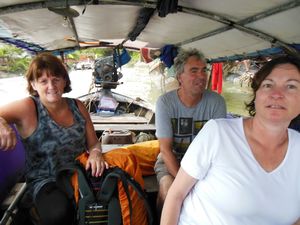 Us in our boat going to Railay