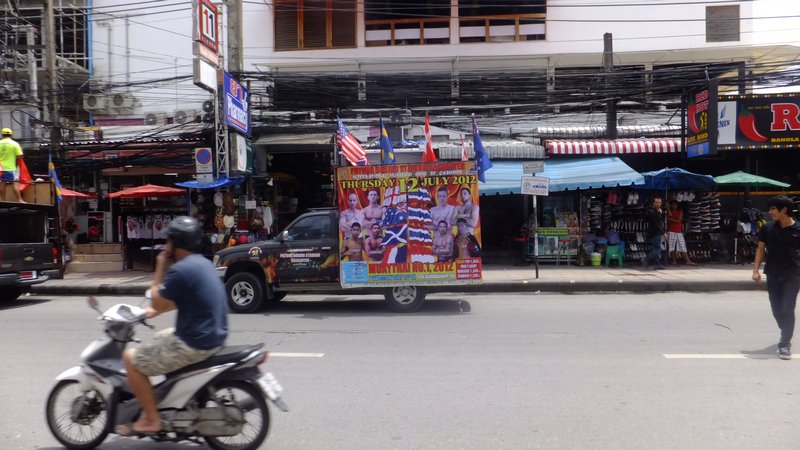 Loud truck - advertising thai boxing