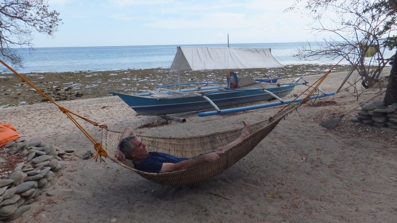 Carl relaxng at Jungle Beach