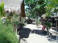 track around island gili air lined with beach restaurants