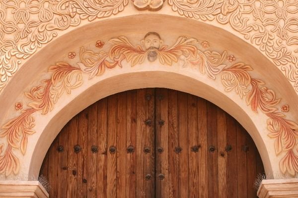 Detail around church door