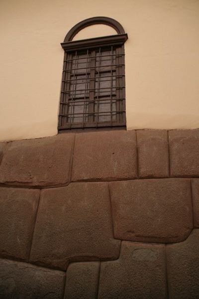 Spanish building on top of old Inca building