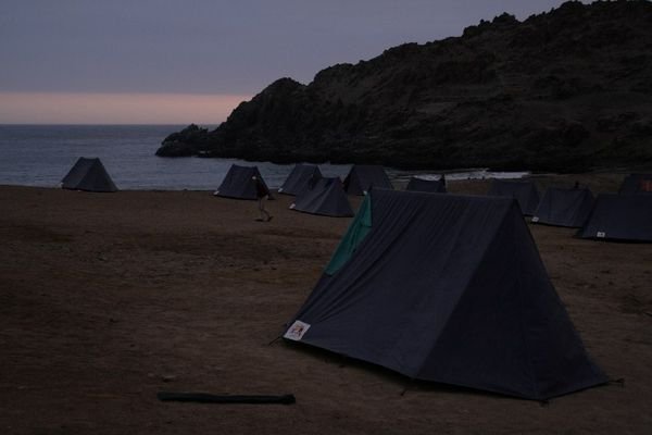 Camping on the beach