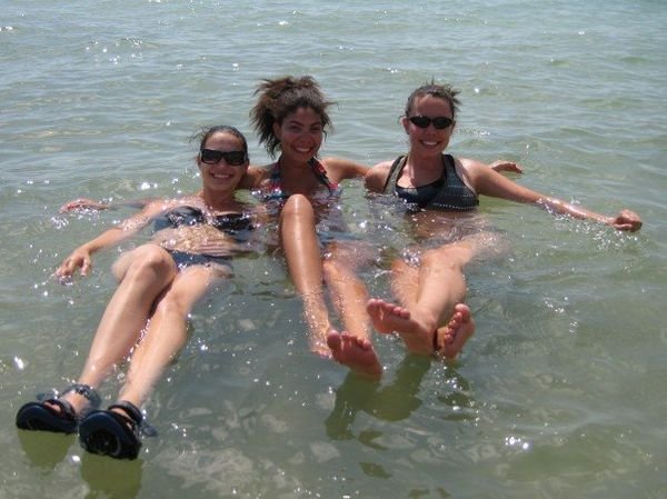 Natania, Kelly, and Me in the Dead Sea