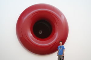 Julian and a big red donut thing?