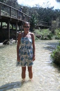 Claire at Eli Creek, Fraser Island