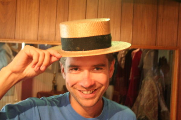 Julian in a top hat! Port MacQuarie museum