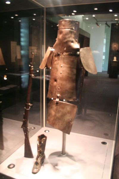 Ned's real armour at the library, Melbourne
