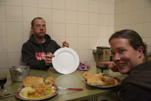 Tom with clean dinner plate!