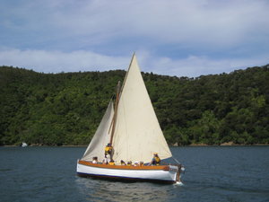 Sailing on classic yacht
