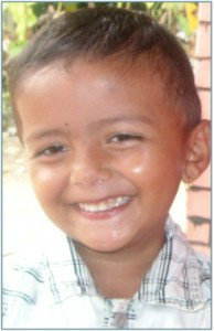 Sponsored boy in Nepal