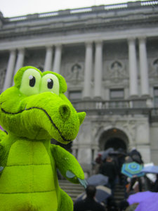 Swampy outside the Library of Congress