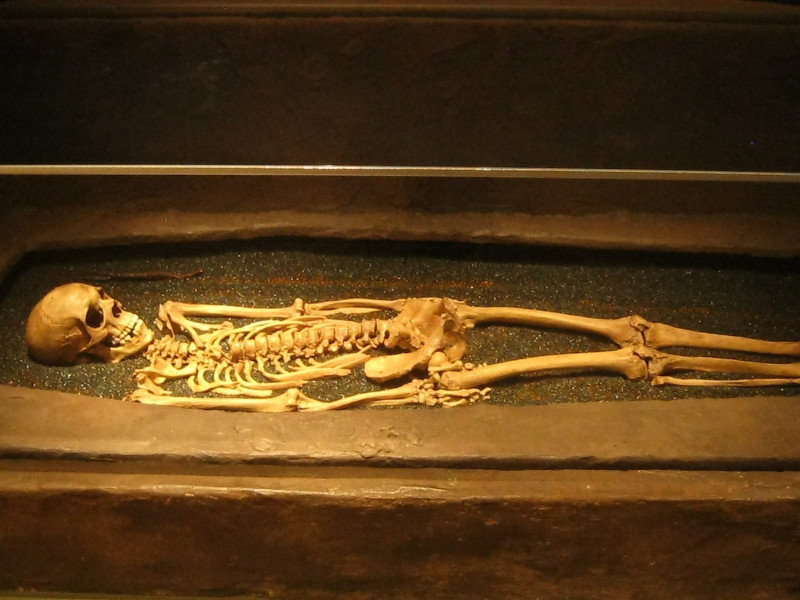 Bones from an ornate grave outside Jamestown