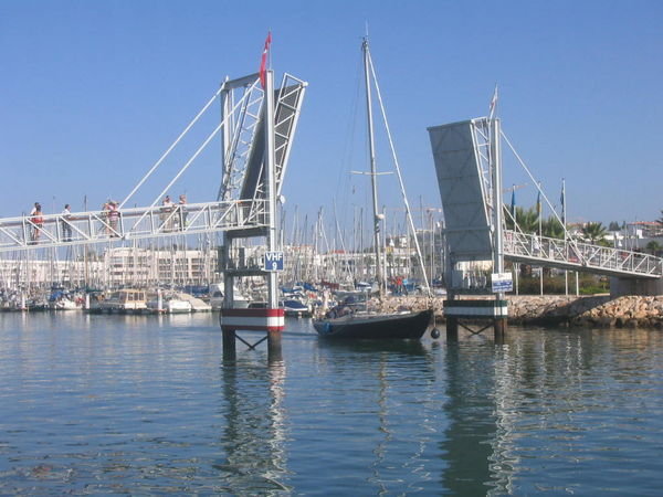 Lagos, swing allows boats in harbor to come and go
