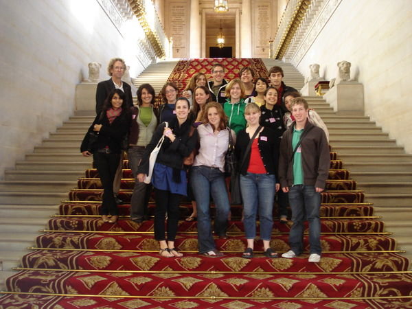 Again, the group, this time in the stairway of honour, me front and center