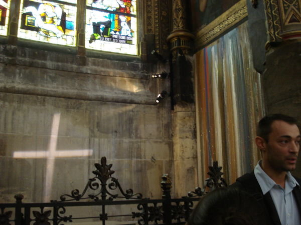Jérôme and some "modern" artwork in the church from several years ago