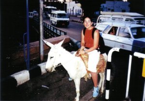 Me and my donkey at 5am!