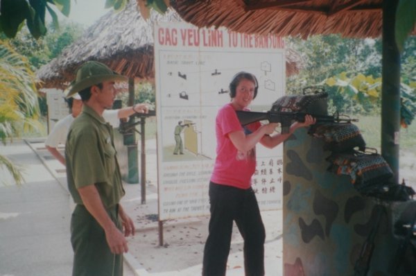 At the Cu Chi Tunnels