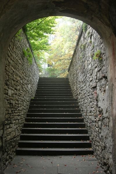 entrance to Bergamo's public gardens