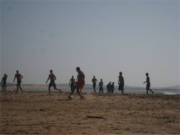 Big game of footie on the coast