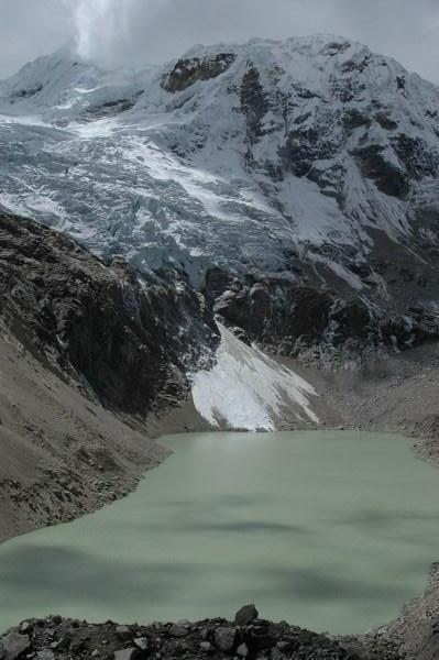 Moraine Lake and hanging glacier