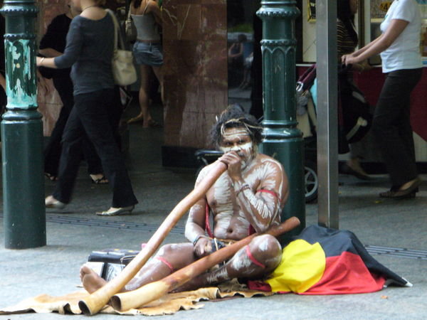 Aborginal street performer