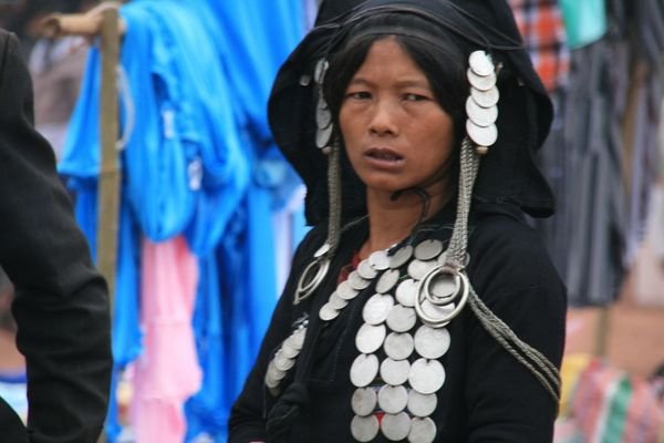 Ahka woman in Banyo market