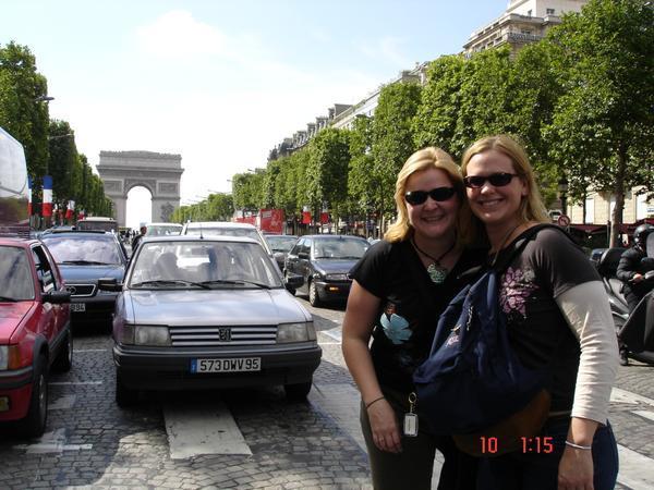 In the middle of the Champs De-Elysses